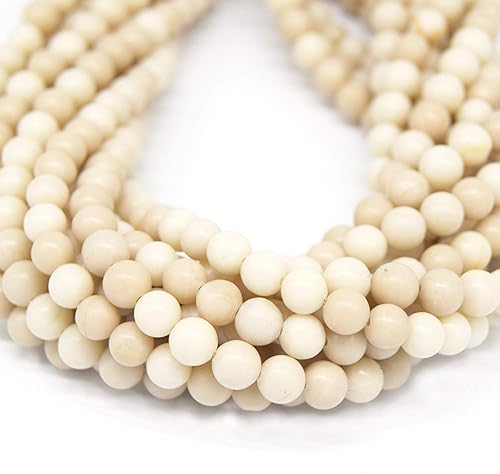 Miniatura 2 de Beadlanta Cuentas de piedra de río natural lisacolor beige redondaforma de rondelle difusor, cuentas sueltas para manualidades, 0.157in, 0.236in,