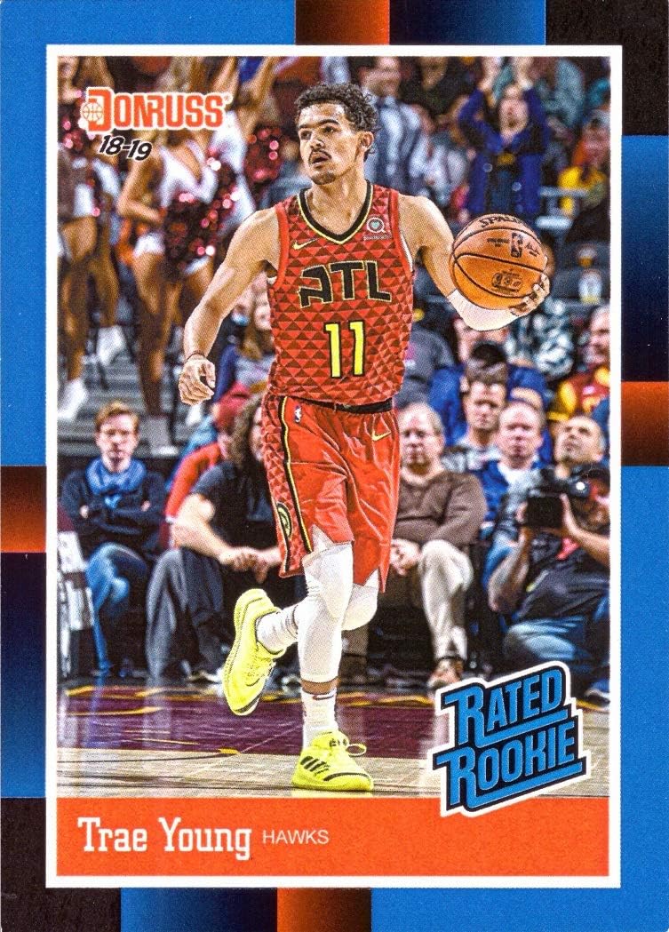 2018-19 Panini Instant #RR5 Trae Young Rated Rookie Basketball Card - 1988 Donruss Retro Style