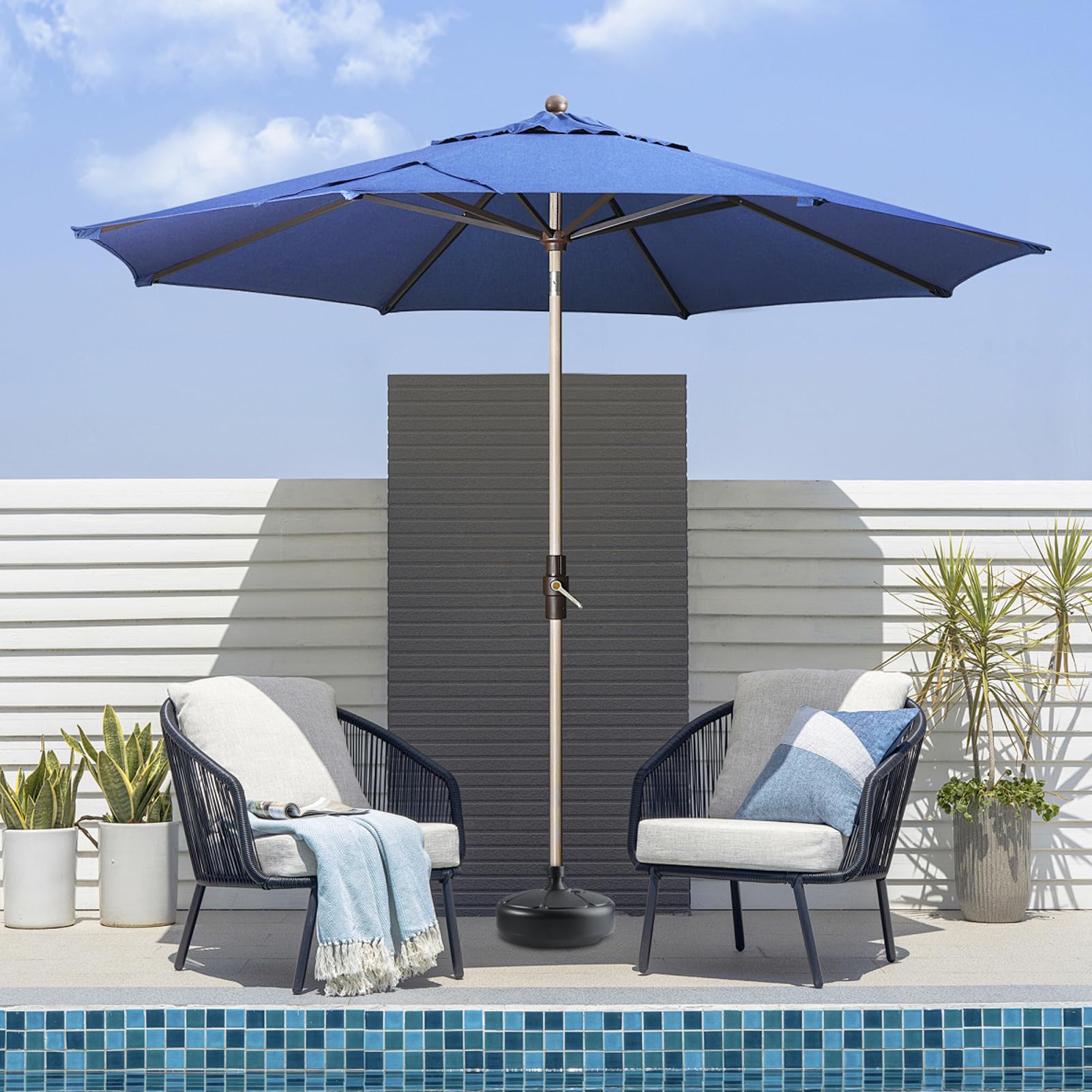 commercial patio umbrellas plastic Amazon.com: Kelepu Patio Umbrella Base Plastic Fillable Umbrella Base with  Round Shape Water Sand Fillable Umbrella Base Stand Holder for 1.1Inch to  1.6Inch Umbrella for Home and Beach Commercial Use : Patio,