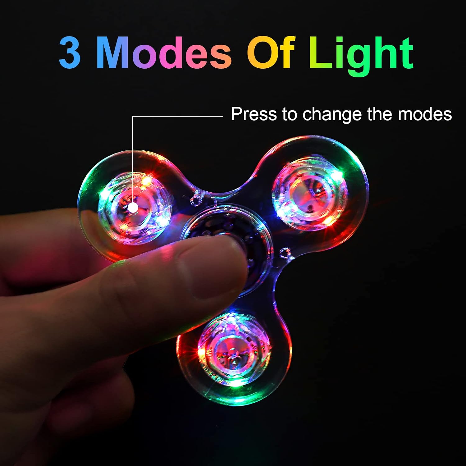 Gigilli Fidget Spinners 6 Pack, Led Light Up Fidget Spinners for Kids, Party Favors Bulk Fidget Packs, Glow in The Dark Party Supplies Goodie Bag Stuffers, Classroom Prizes Return Gifts