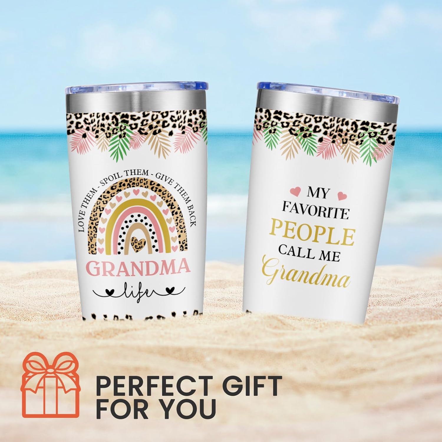 Mothers Day Gifts 20oz Insulated Coffee Tumbler, Cute Leopard Best Mom Tumbler Cup, Funny Birthday Gifts for Mom Women Mama Grandma Mothers Day Gifts - Image 7