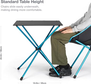 Helinox Cafe Table Dining Height Portable Camping Table, Black