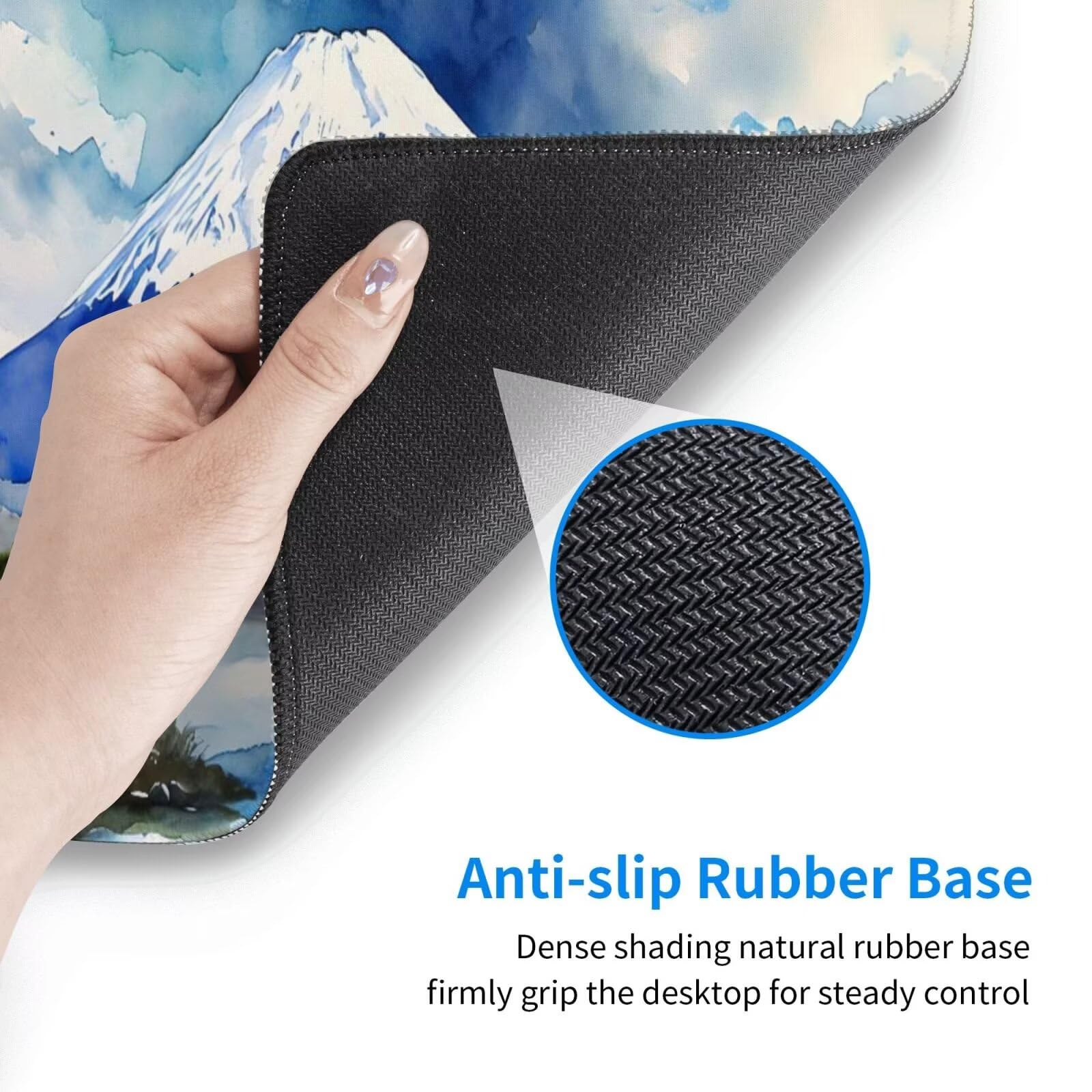 Alfombrilla Ratón Montaña Alfombrilla Ratón XXL 1600 x 800 mm, Japón Mouse Pad Gaming con Bordes Cosidos, Impermeable Mousepad XXL Base de Goma Antideslizante Duradera, Mouse Pad para Oficina Q856