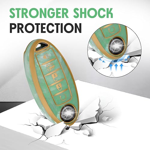 Miniatura 6 de Funda para llavero Infiniti de 5 botones, funda de TPU inteligente compatible con Nissan Altima Rogue Sentra Pathfinder Maxima Titan Murano Versa