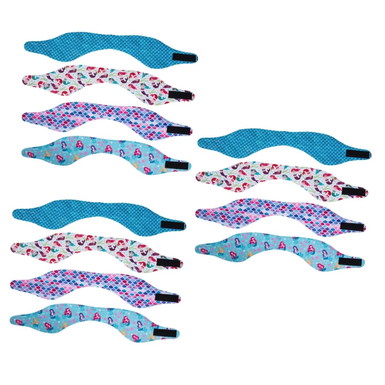 SUPVOX 3 Juegos Sombreros De Natación Bandana Headband Tapones Para Los Oídos Banda Para La Oreja Para Nadar Cintas Para La Cabeza Para Nadar Orejeras Para Ducha Neopreno 4 Uds * 3