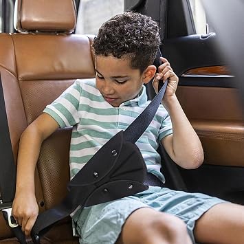 Kids Car Seat Belt Adjuster Universal Safety Cover Harness Strap Pad Child Triangle Positioner Adjustment Seatbelt Protection Cover Fit Baby Toddler Adult Shoulder Neck Secure for Traveling Sleeping