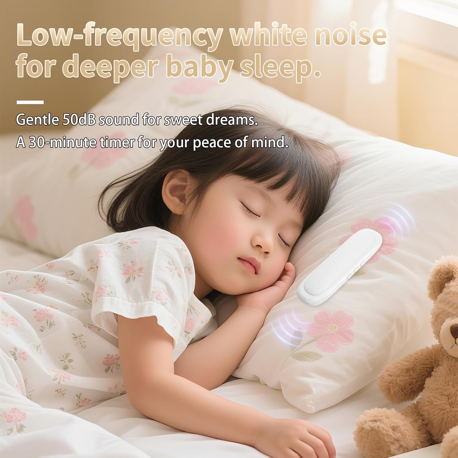 LICAEVEY Bone Conduction Pillow Speaker, Bluetooth Portable Sleep Speaker with Dual Sound Modes & Long Battery for Sleeping Meditation Relaxation (White) image 2