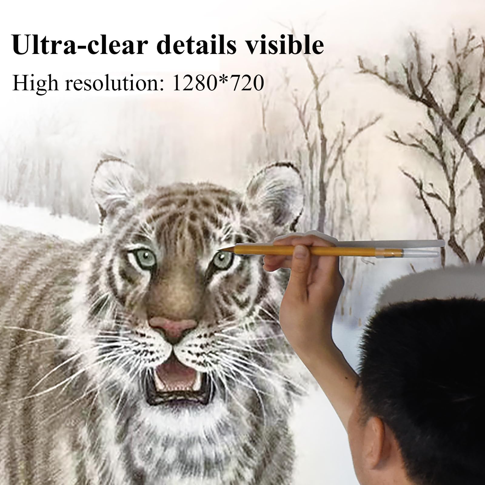 Proiettore artistico per disegno, misura e angolazione regolabili, compatibile con smartphone, tablet, USB, ideale per artisti e hobbisti