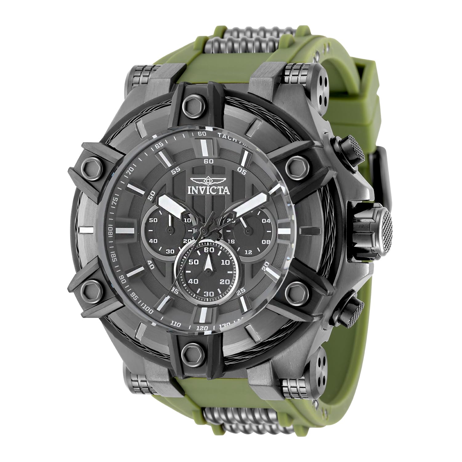 Invicta Bolt Men 52mm Stainless Steel Gunmetal Gunmetal dial VD54 Quartz