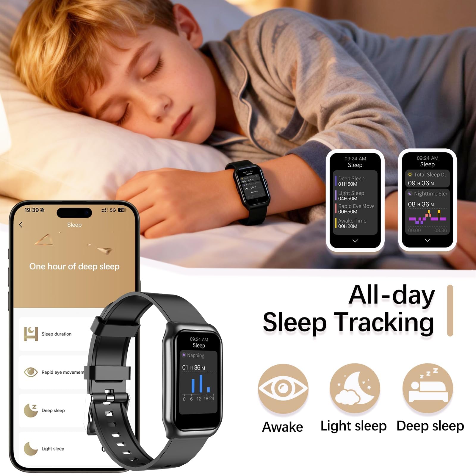 clleylise Smartwatch Bambini con GPS+LBS, Videochiamata, Chiamata, SOS, 7 Giochi Educativi, Modalità Scuola, Contapassi e Fotocamera, Orologio Digitale Multifunzione, Telefono per Bambini