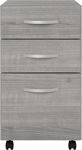 Miniatura 42 de Bush Business Furniture - Archivador móvil de 3 cajones, ensamblado, almacenamiento de documentos rodantes para el hogar o la oficina profesional,