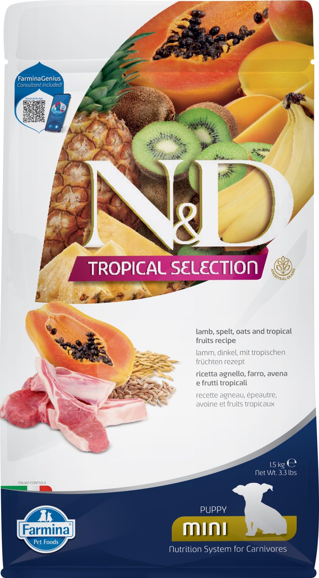 N&D Dog Tropical Selection Lamb Puppy Mini 1,5 Kg Köpek Maması