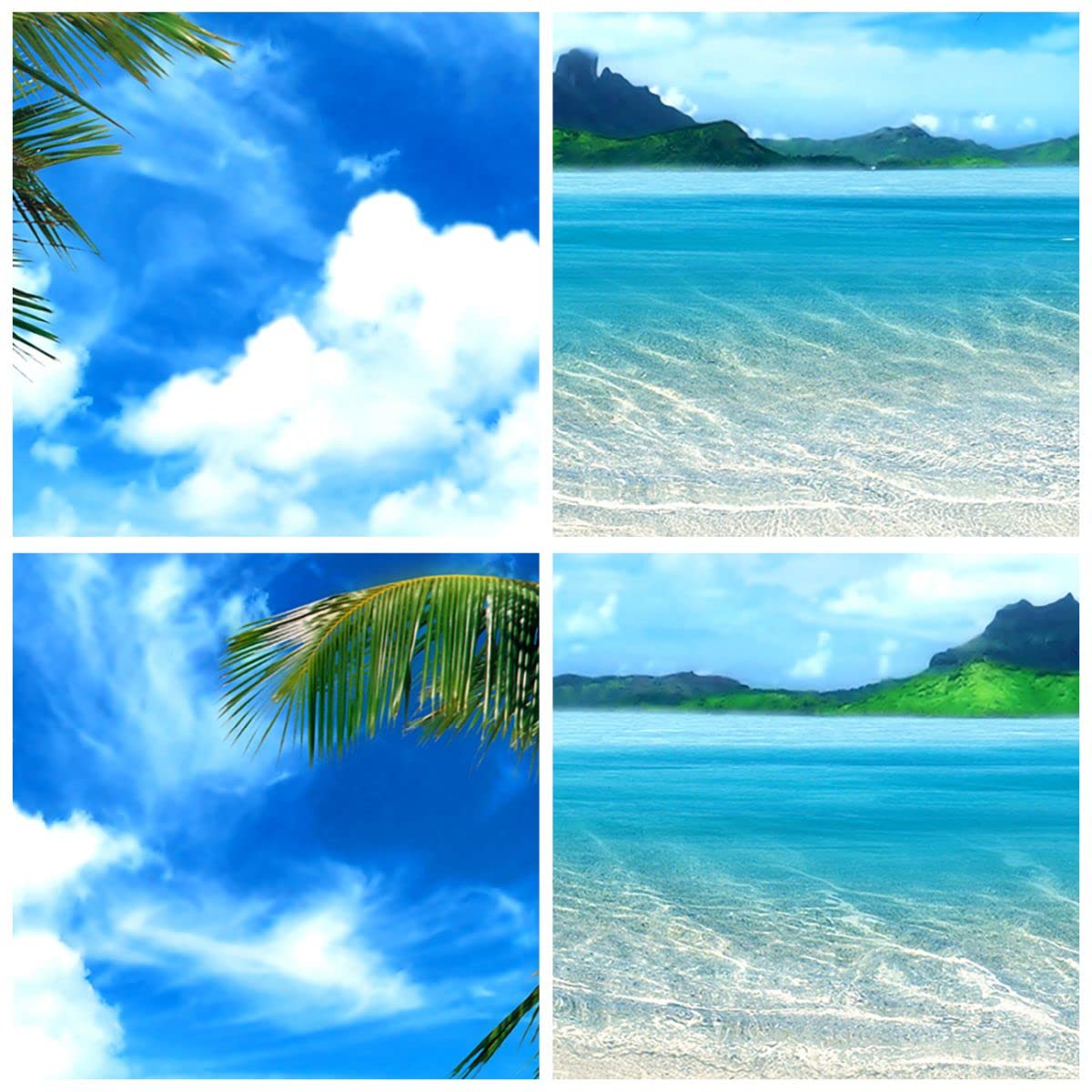 Panorama Bilder auf Glas 160x50cm Glasbild Strand Urlaub Insel Palme Groß XXL Wanddeko Bild im Glas Schlafzimmer Küche Wandbilder Dekoration Wohnzimmer Modern Wand Kunstdruck Art GAB160x50-2528