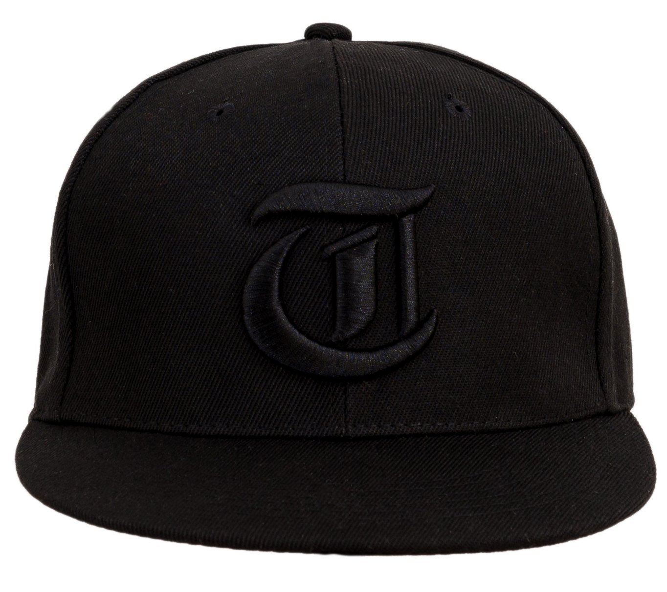 4sold Snapback Hat with Raised 3D Black Embroidery Letter Baseball Cap Hip-Hop Cap Hat Headwear (T)
