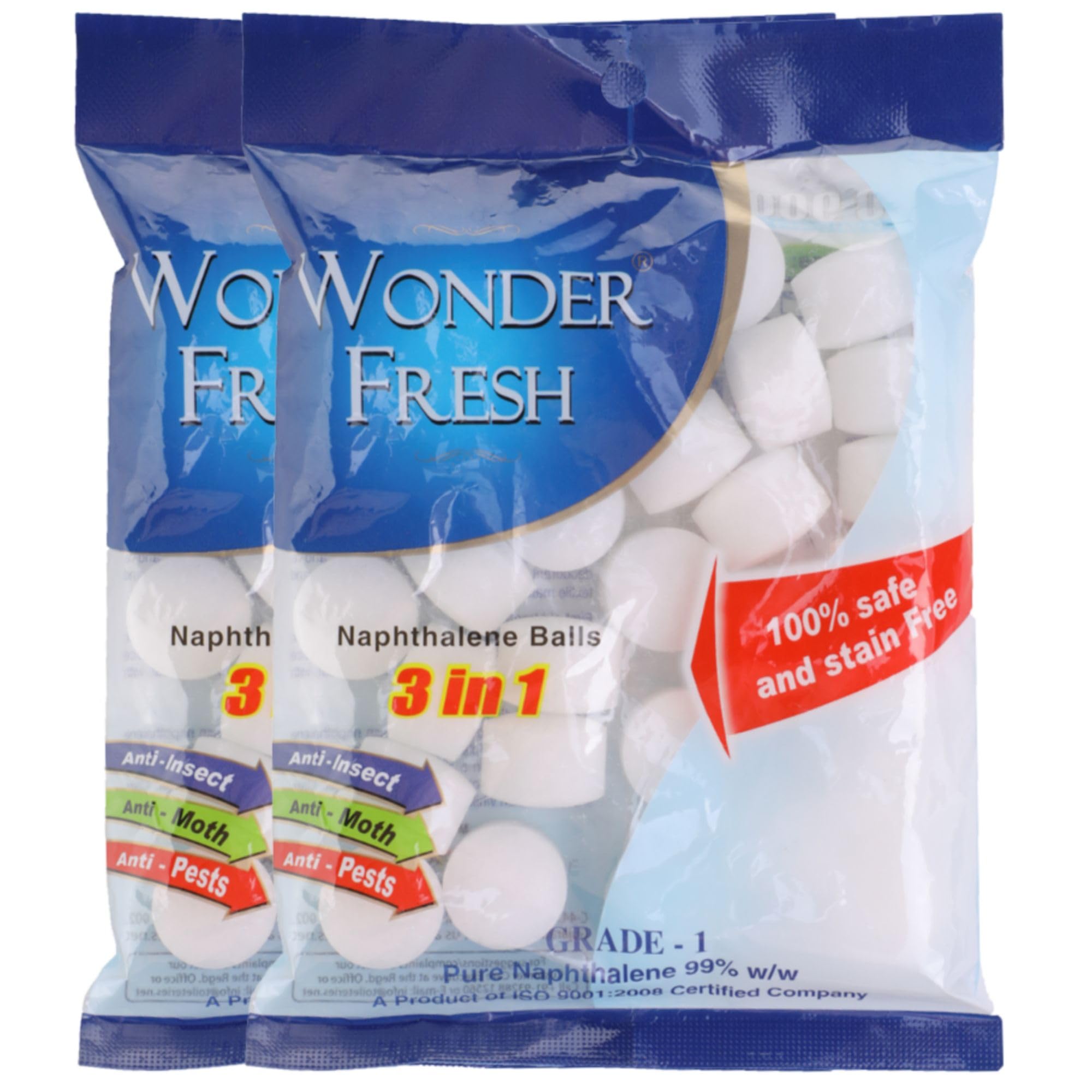 Wonder Fresh Naphthalene Balls | Phenyl Goli | Mothballs for Home & Commercial Use | Naphthalene Balls for Wardrobe, Bathroom, Bookselves, Drawers, Wash Basin - 200g (Pack of 2) White (B0D6BNSMLD) Amazon Price History, Amazon Price Tracker