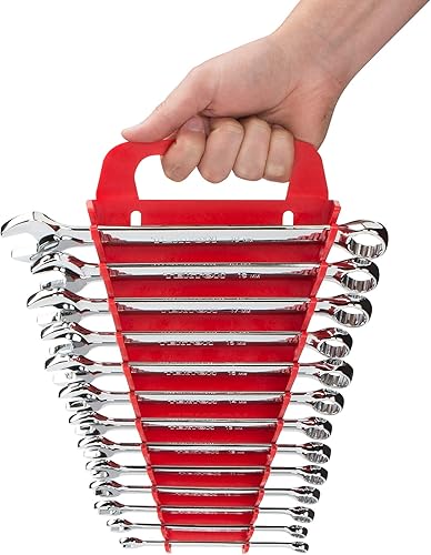 Miniatura 17 de TEKTON 79367 - Soporte para llave combinada de 11 herramientas (rojo) Fabricado en Estados Unidos