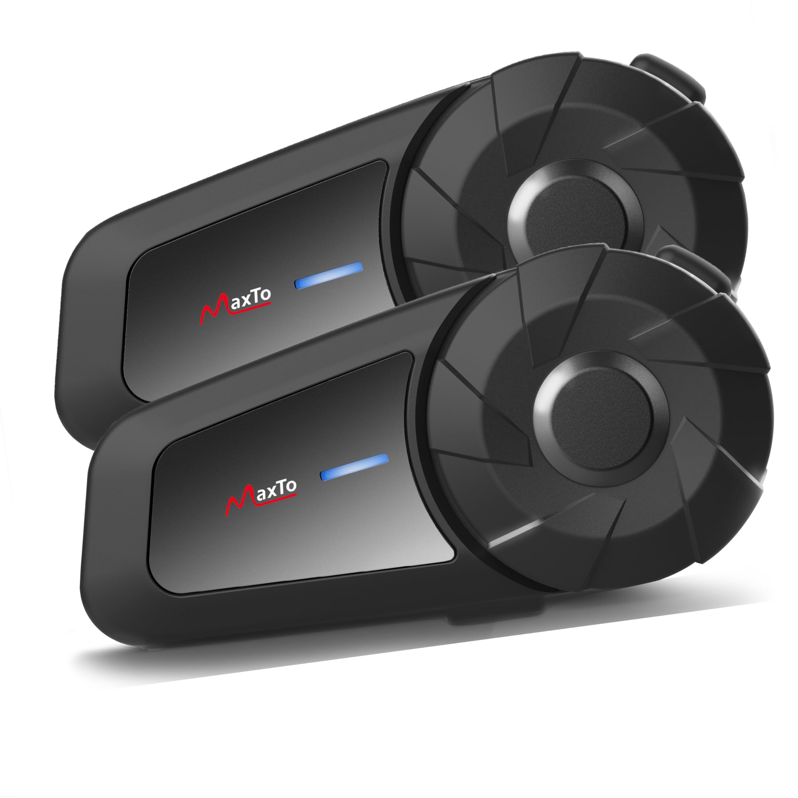 MAXXTO M6S Interfono Bluetooth Per Moto – Rete Mesh Fino A 8 Piloti, 1000 Metri, Doppio Chip, Cancellazione Rumore CVC+DSP, IP67, Condivisione Musica