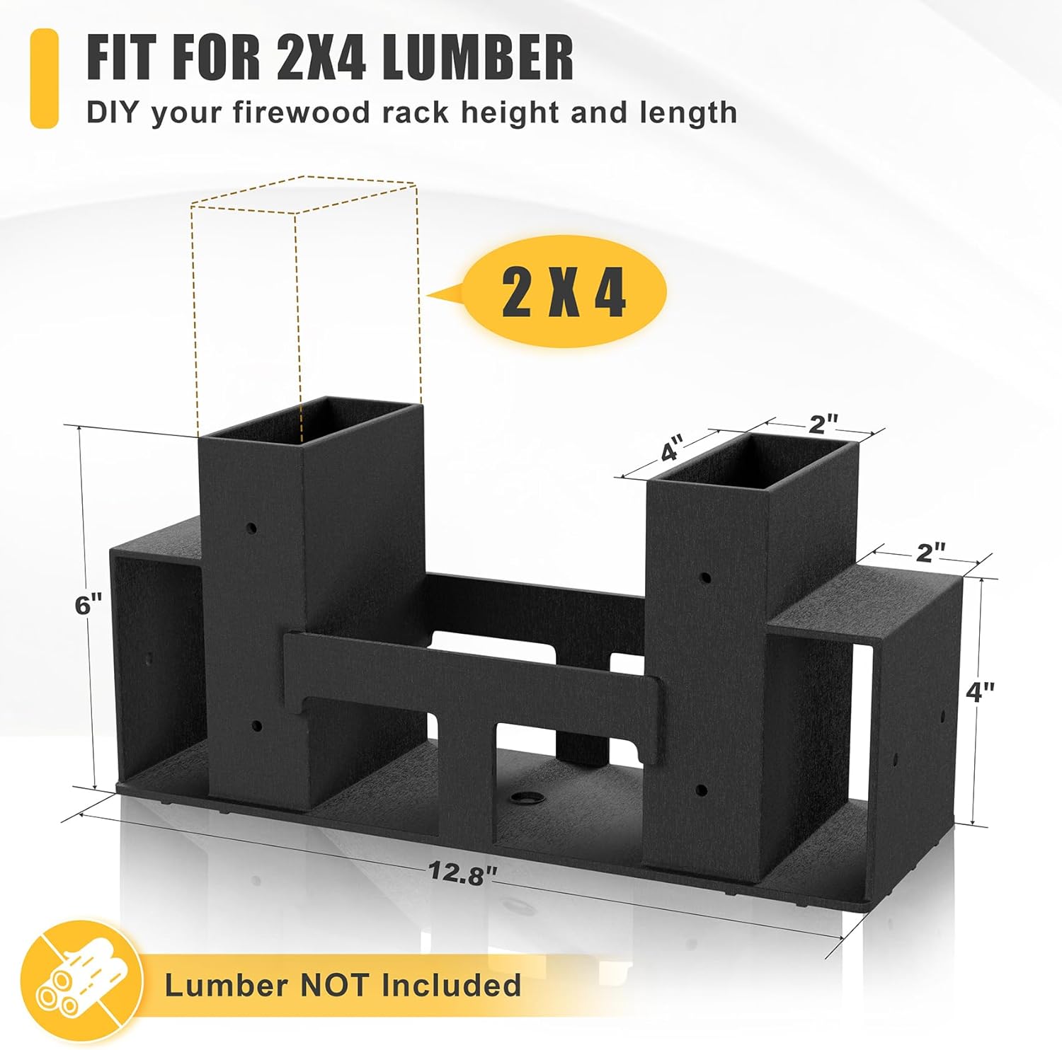 Jusgym Fireplace Grate 30 Inch and 2 Pack Firewood Rack Outdoor Indoor