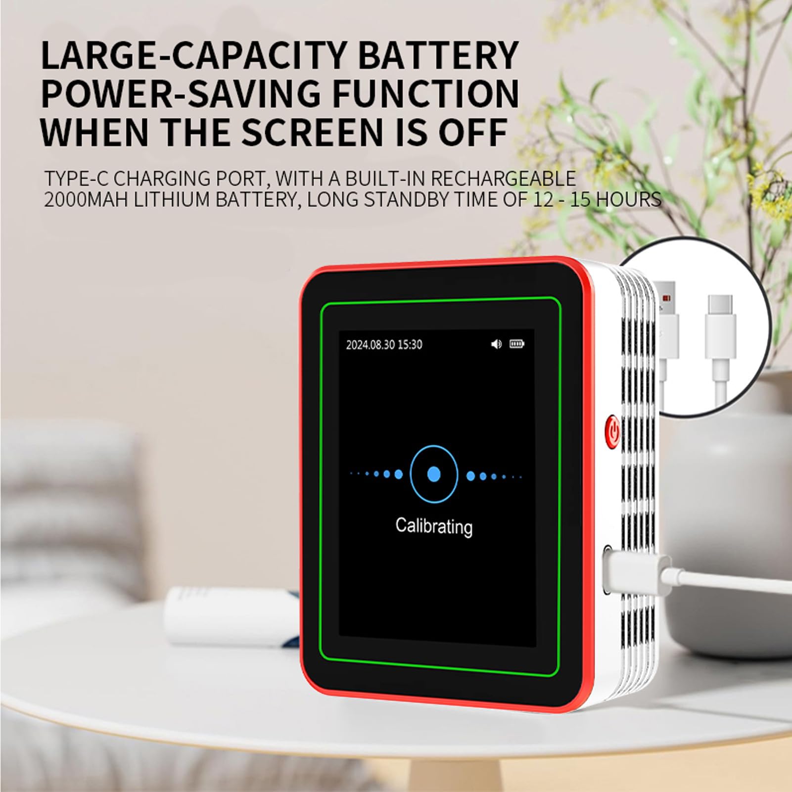 Rilevatore Qualità Aria 18 in 1 per CO2 TVOC HCHO PM2.5 PM10 Temperatura Umidità Display LCD Batteria Casa