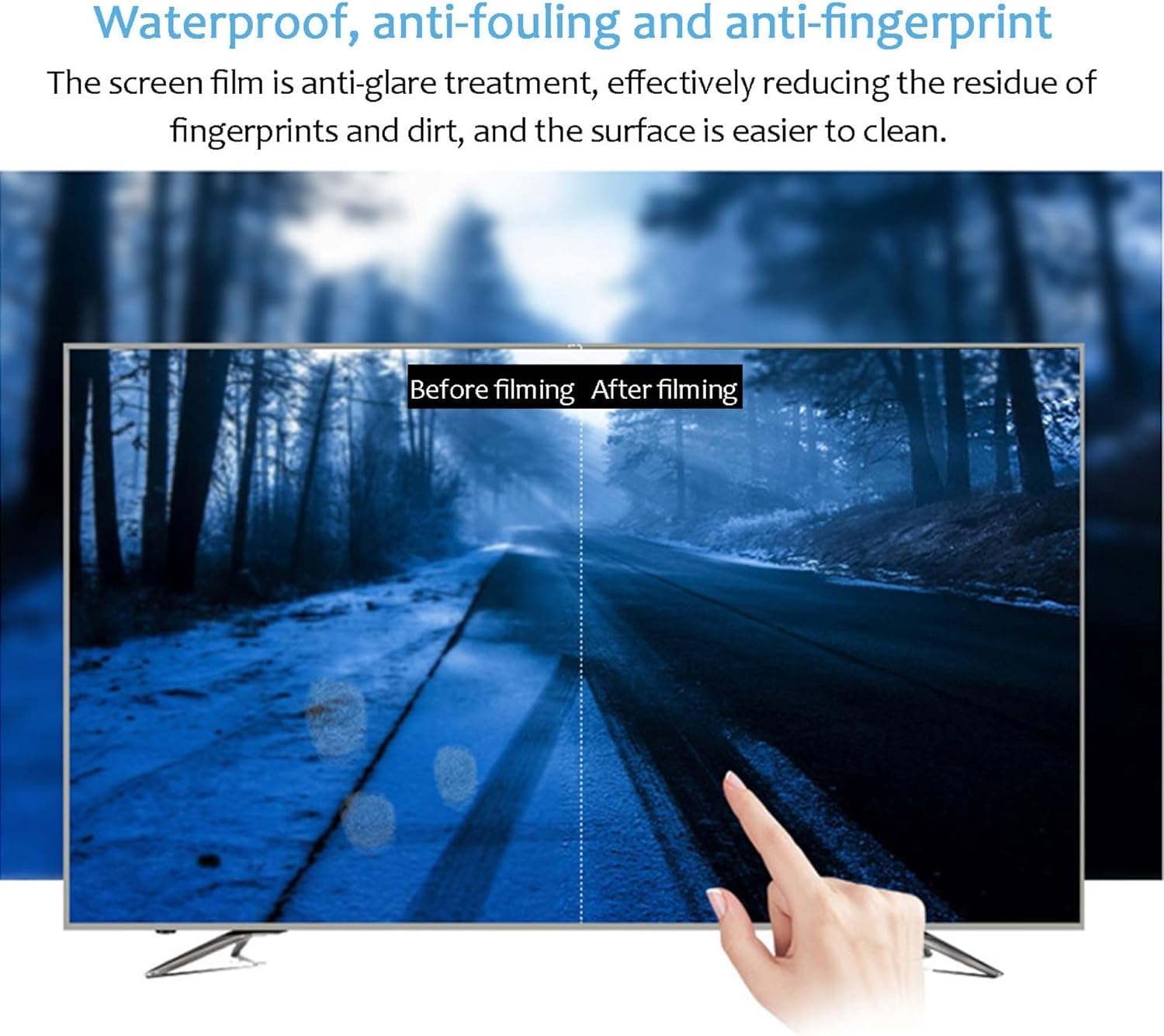 Schermo protettivo BTV con cornice a morsetto Sche Luce antiblu da 32-75 pollici, pellicola protettiva for display LCD, pellicola antiriflesso,pellicola antiimpronte,lesioni antigraffio(48in 1056x596m