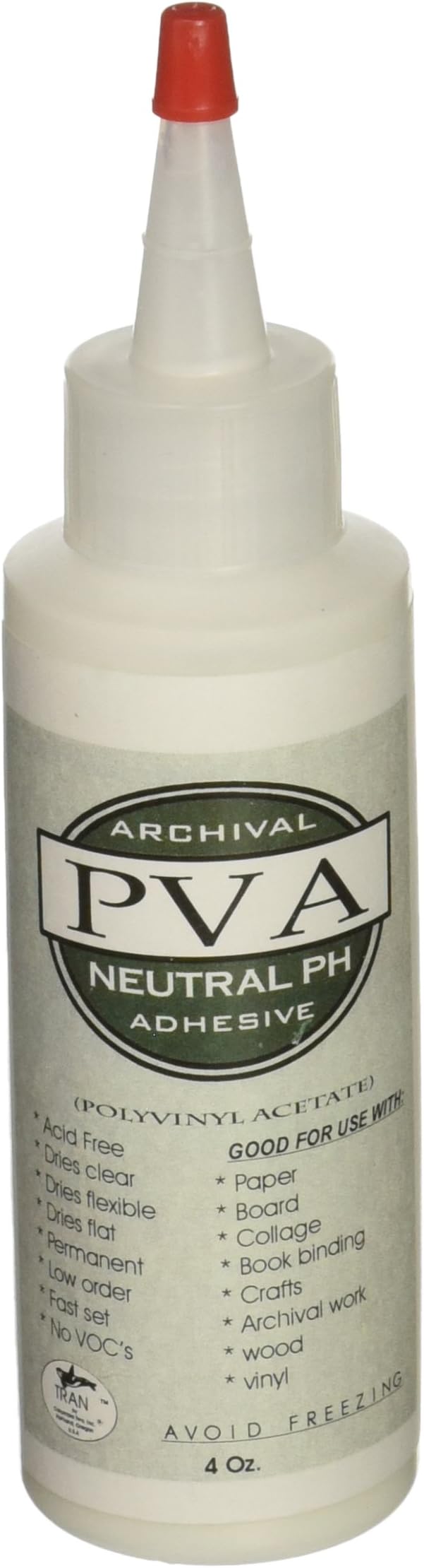 Tran PVA Adhesive Glue, 4-Ounce