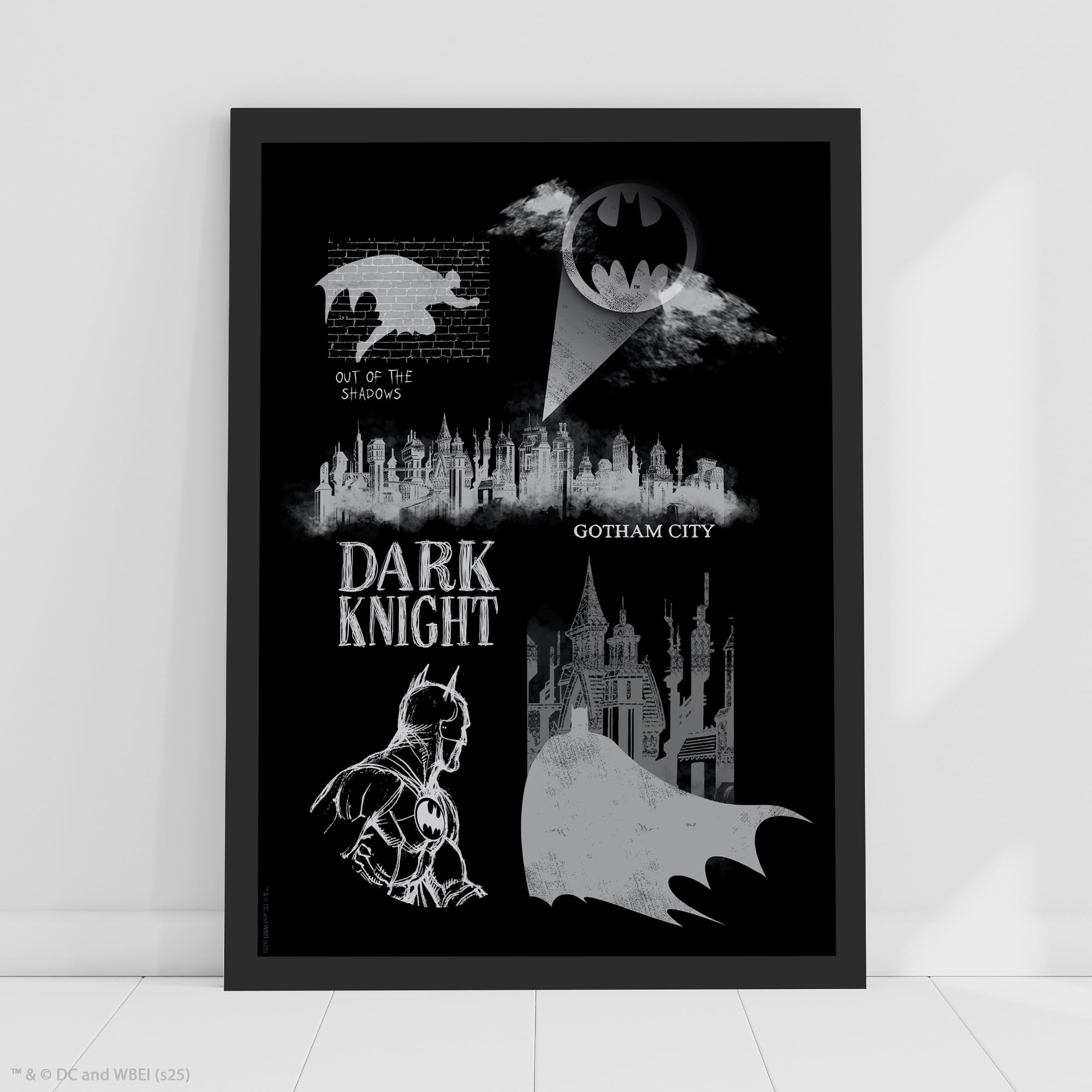 Batman Print - Dark Knight Gotham City Poster DC Superhero Wall Art (29.7cm x 42cm - A3)
