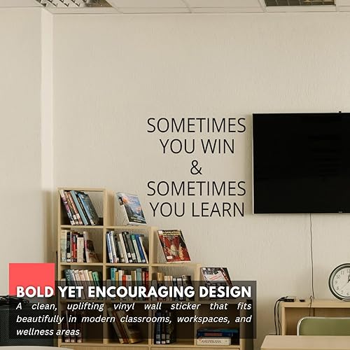 Miniatura 3 de My Vinyl Story Sometimes You Win and Sometimes You Learn - Calcomanía inspiradora para pared, decoración de oficina, cita de decoración de pared,