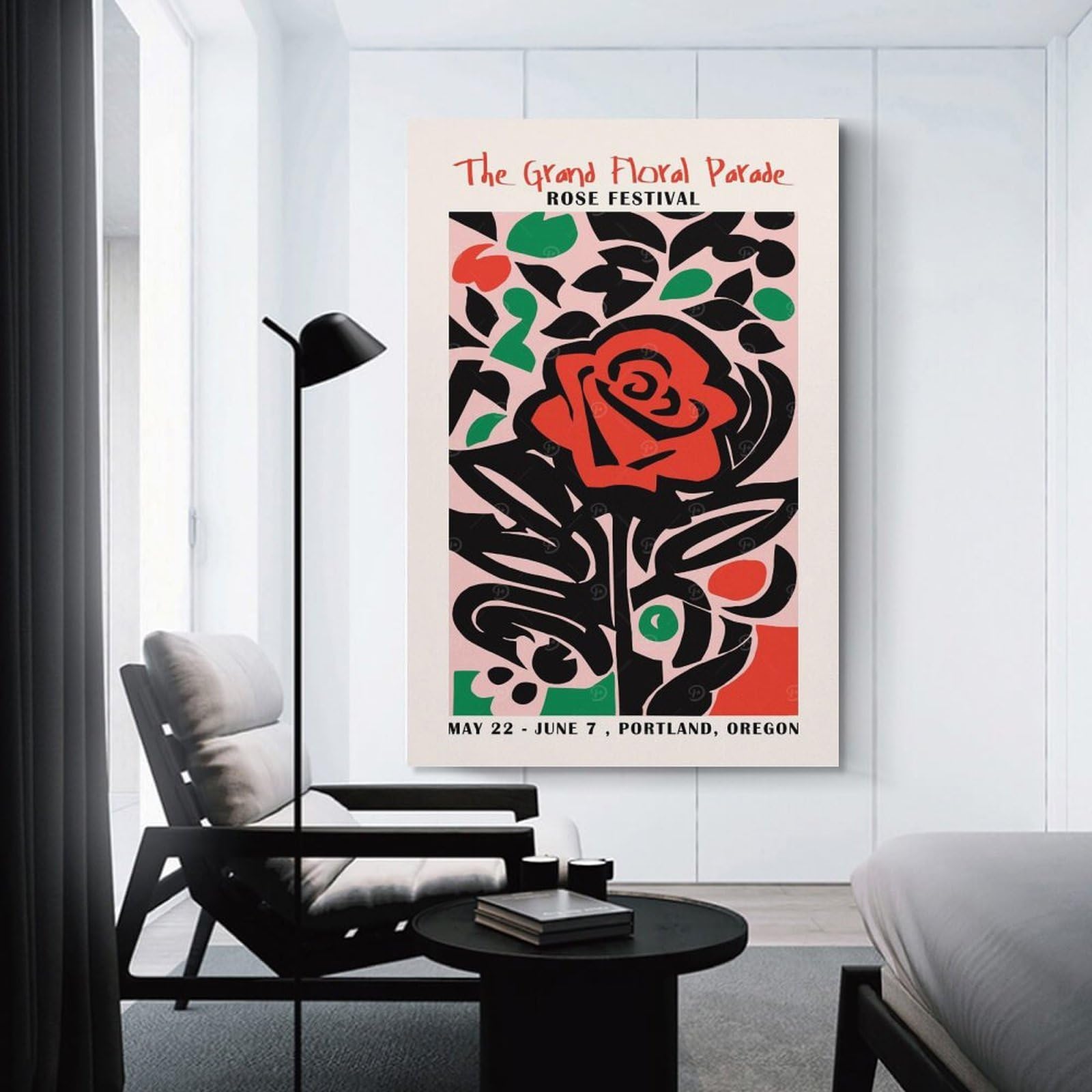 Junmoney Unframe-Style-6 Portland Rose Festival Canvas Wall Decor 12X18inch(30X45cm), For Entrance Walls, Hall Decor Or Foyers, Wall Decor To Refresh Empty Corners