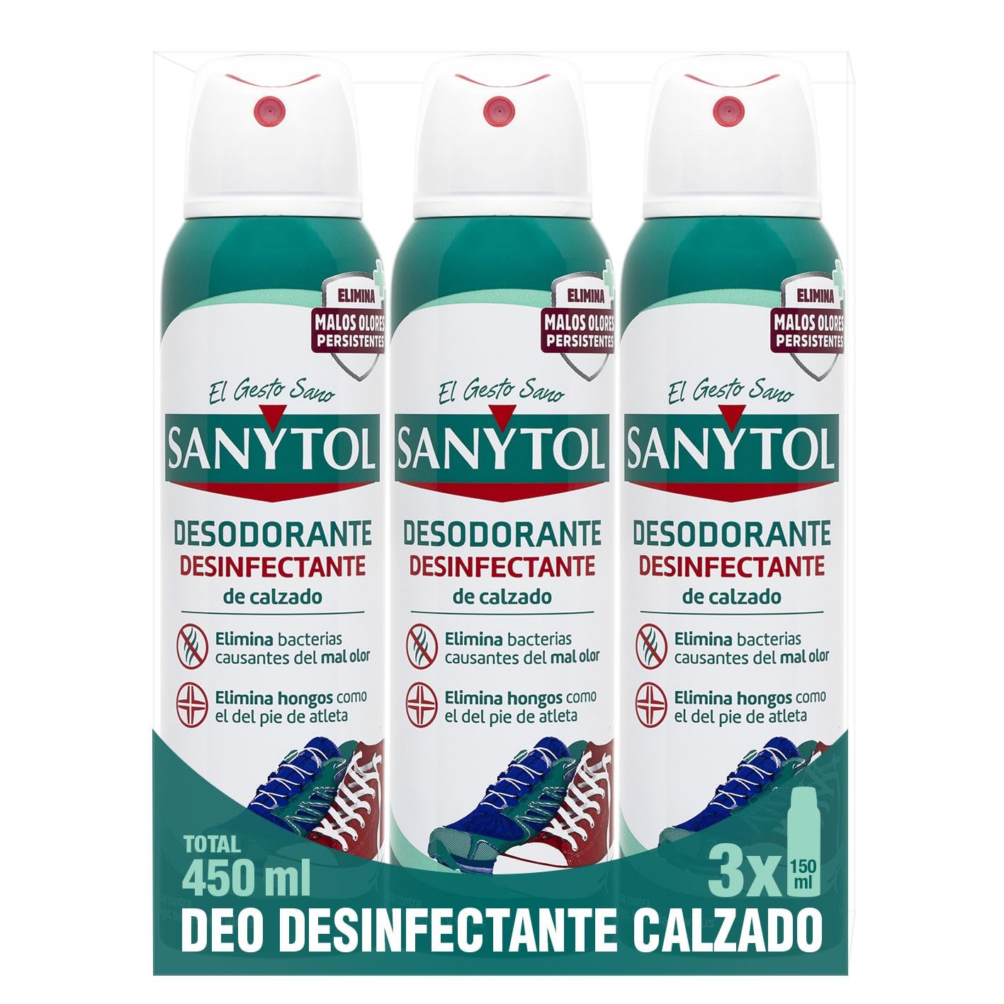 Desodorante Desinfectante Sanytol para Calzado - Pack 3 x 150 ml