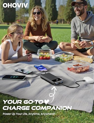 Miniatura 6 de Cargador portátil, banco de energía de 50000 mAh con cables integrados, batería de carga rápida de 22.5 W, cargador de teléfono portátil para