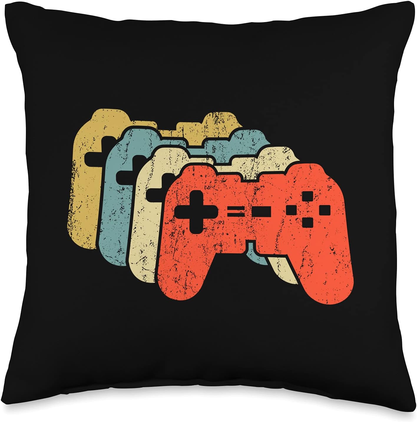Funny Gamer Gaming RETRO CONTROLLER Video Gamer Girl Boy Throw Pillow