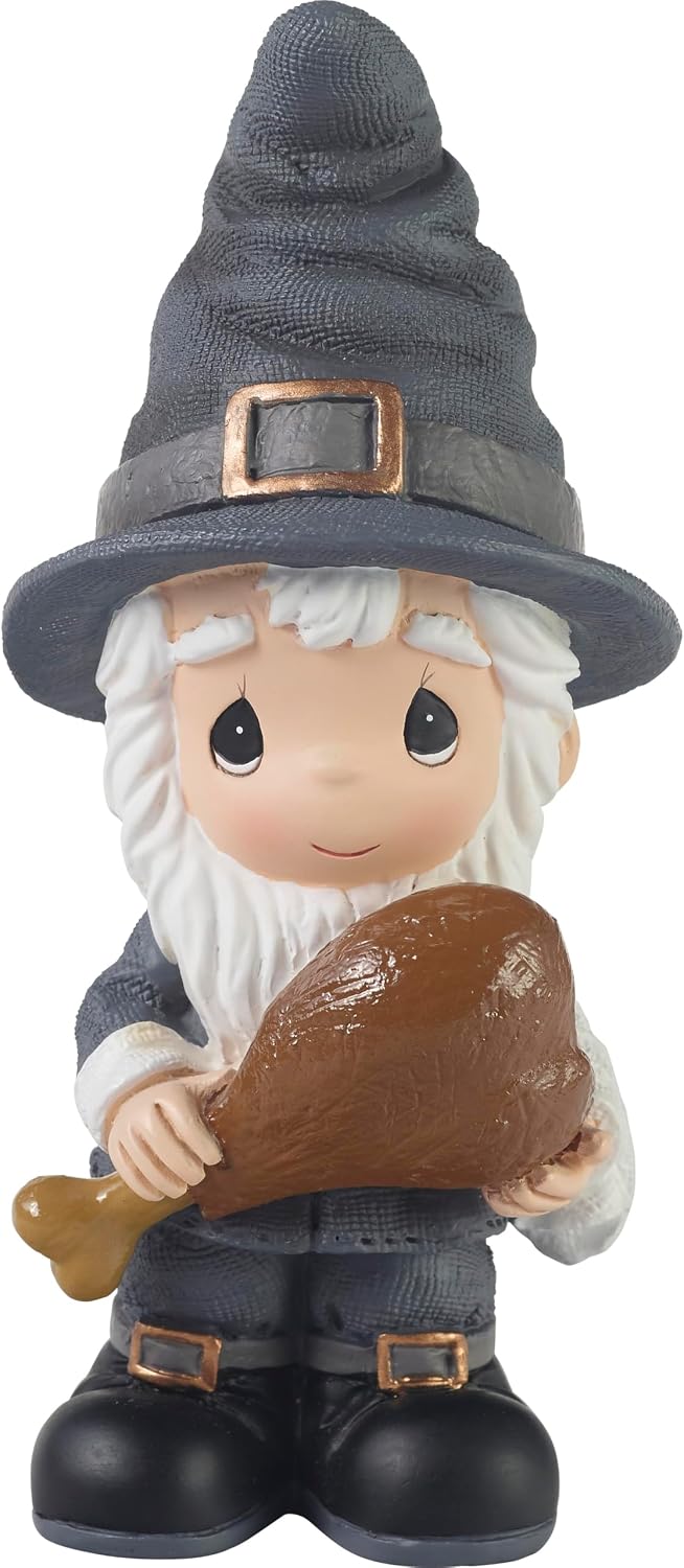 Precious Moments Thanksgiving Gnome | Go Big Or Go Gnome Resin Figurine | Home Decor & Gifts | Hand-Painted