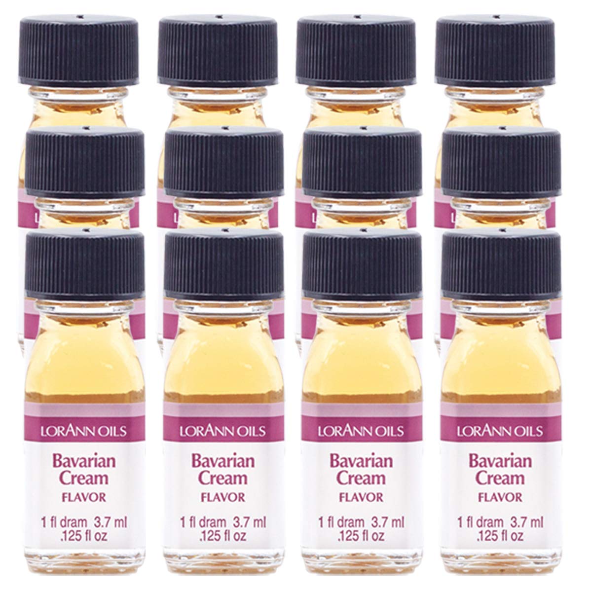 LorAnn Bavarian Cream SS Flavor Flavor, 1 dram bottle (.0125 fl oz - 3.7ml - 1 teaspoon)- 12 pack