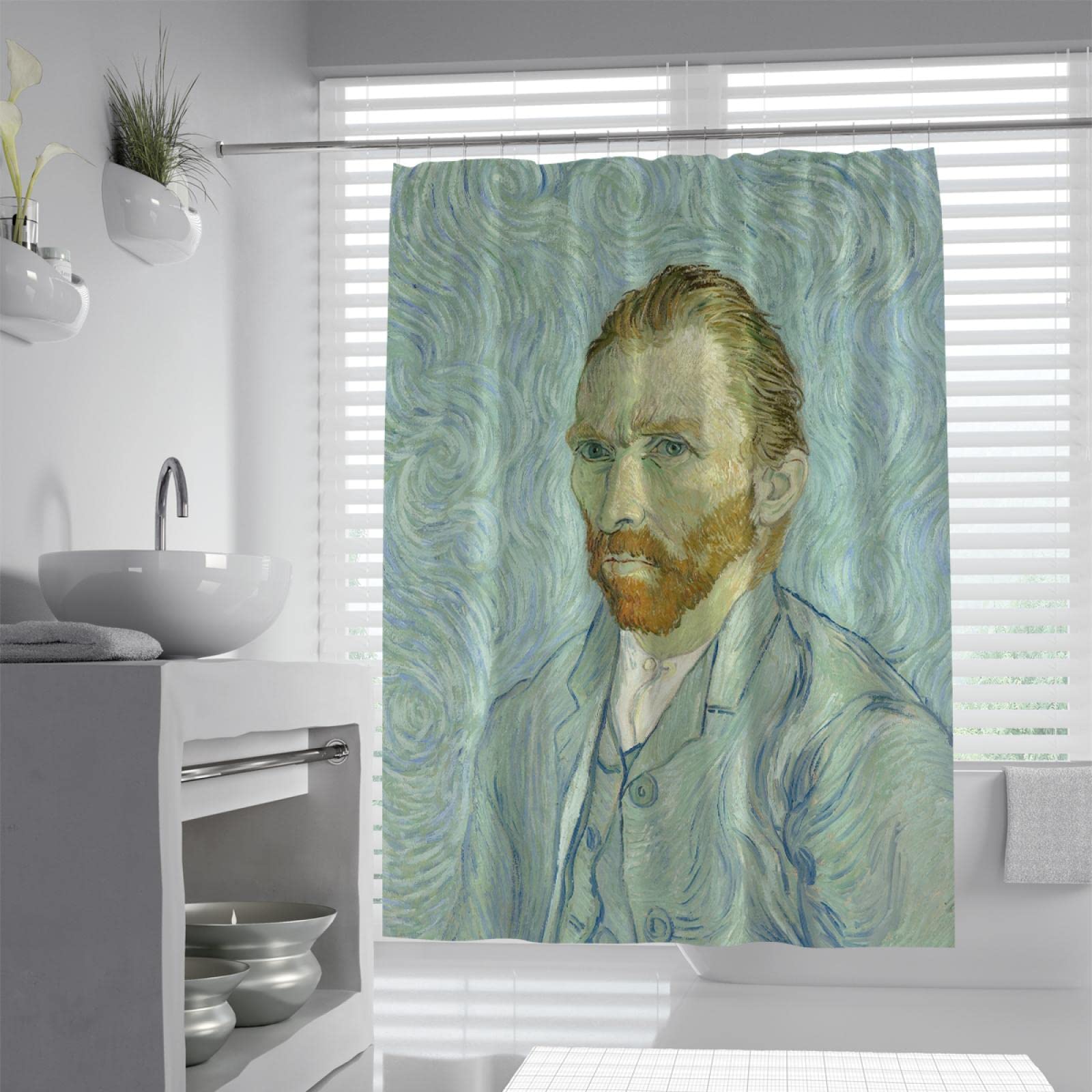 Rideau de douche séparé humide et sec Blue Wave grand format 300x200