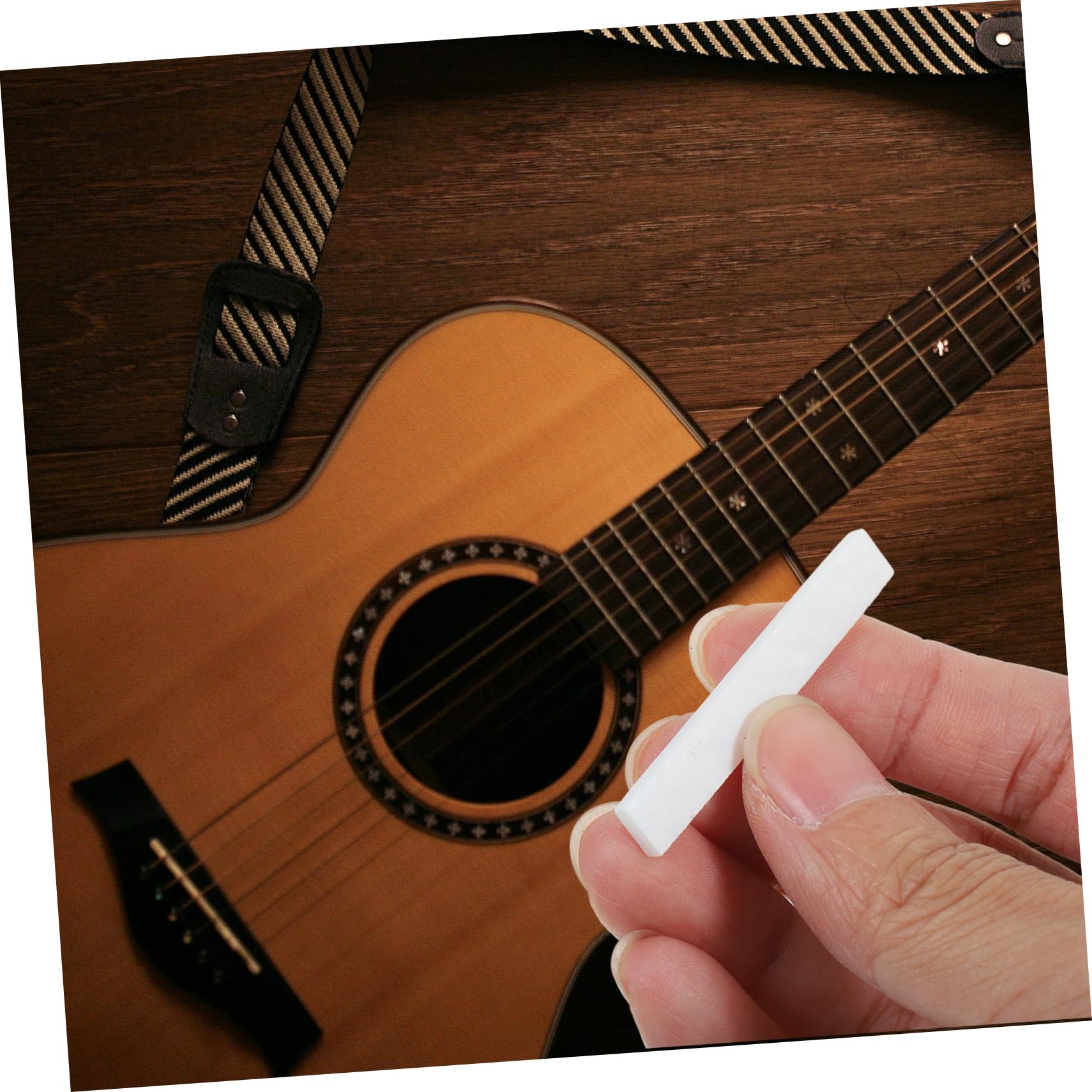 BESPORTBLE 10pcs Inlay Material for Guitar and Mandolin - Rectangle Blank Sheets for Custom Inlays - Ideal for Crafting and Musical Instrument Accessories