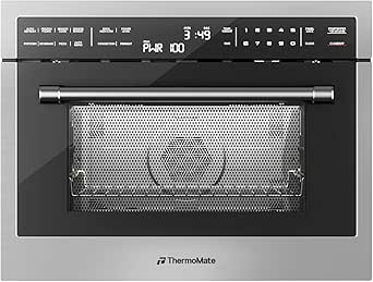 24 Inch Built-in Microwave and Convection Oven Combo, 1.6 Cu. Ft., 1000W, Touch LCD, Stainless Steel