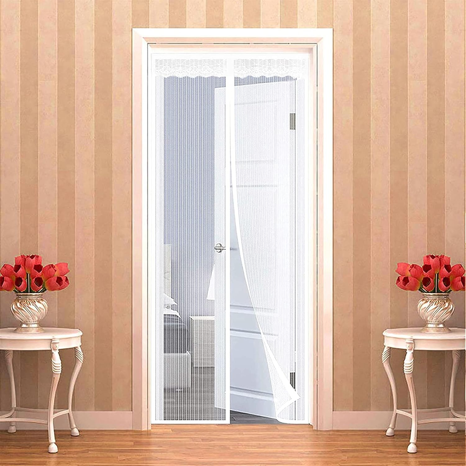 Amazon｜フライスクリーンドアマグネティック70x 200 cm 28 x 79 in2021アップグレードマグネティック昆虫スクリーン