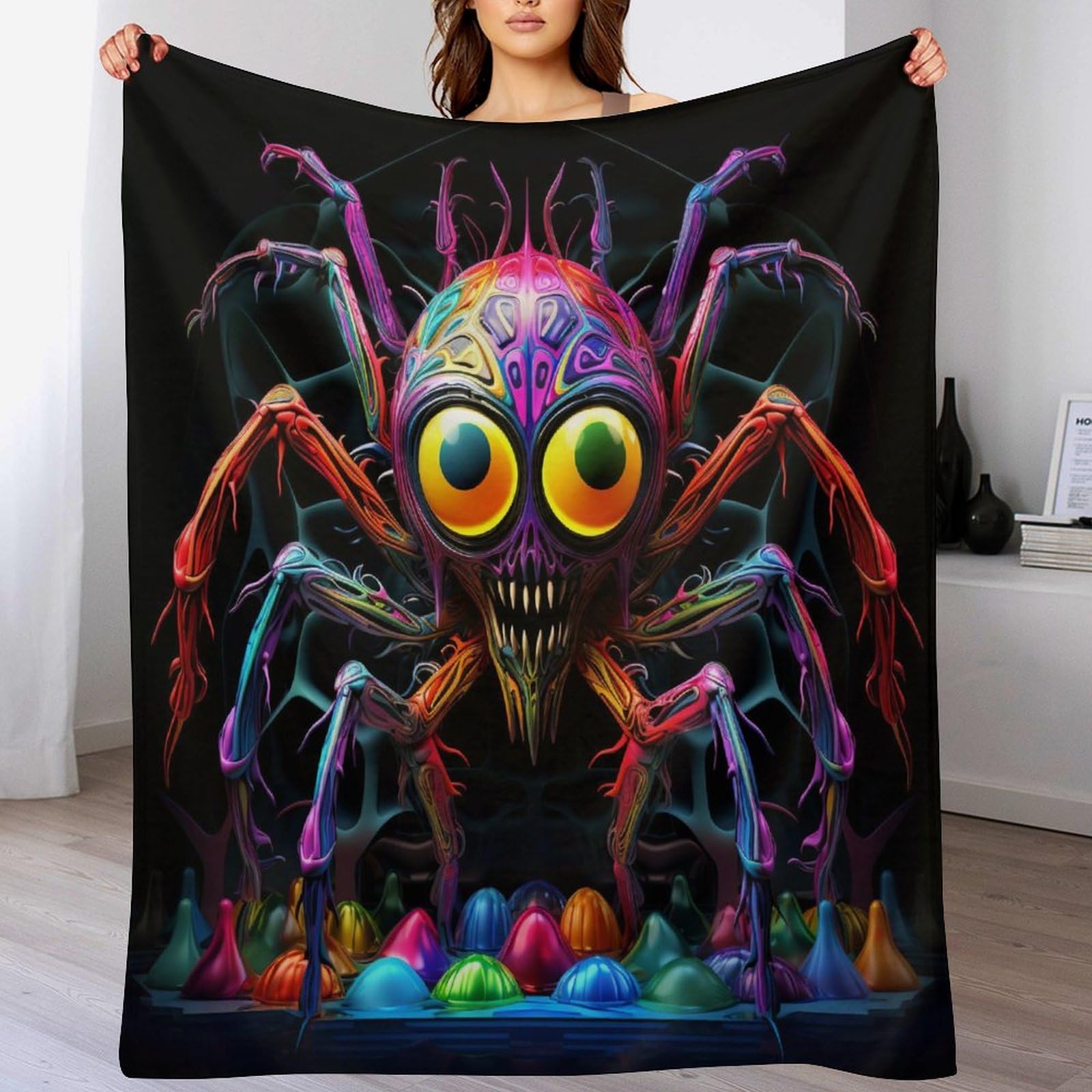Couverture animal 3D araignée pour des soirées canapé chaleureuses