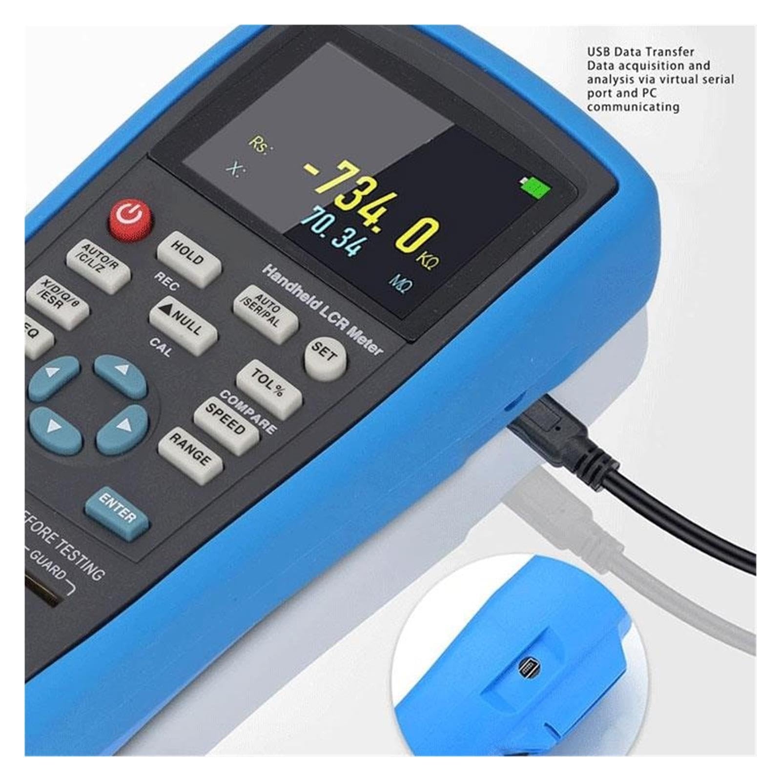 ET430 Medidor LCR Digital Portátil Instrumento De Capacitancia Digital Multifunción