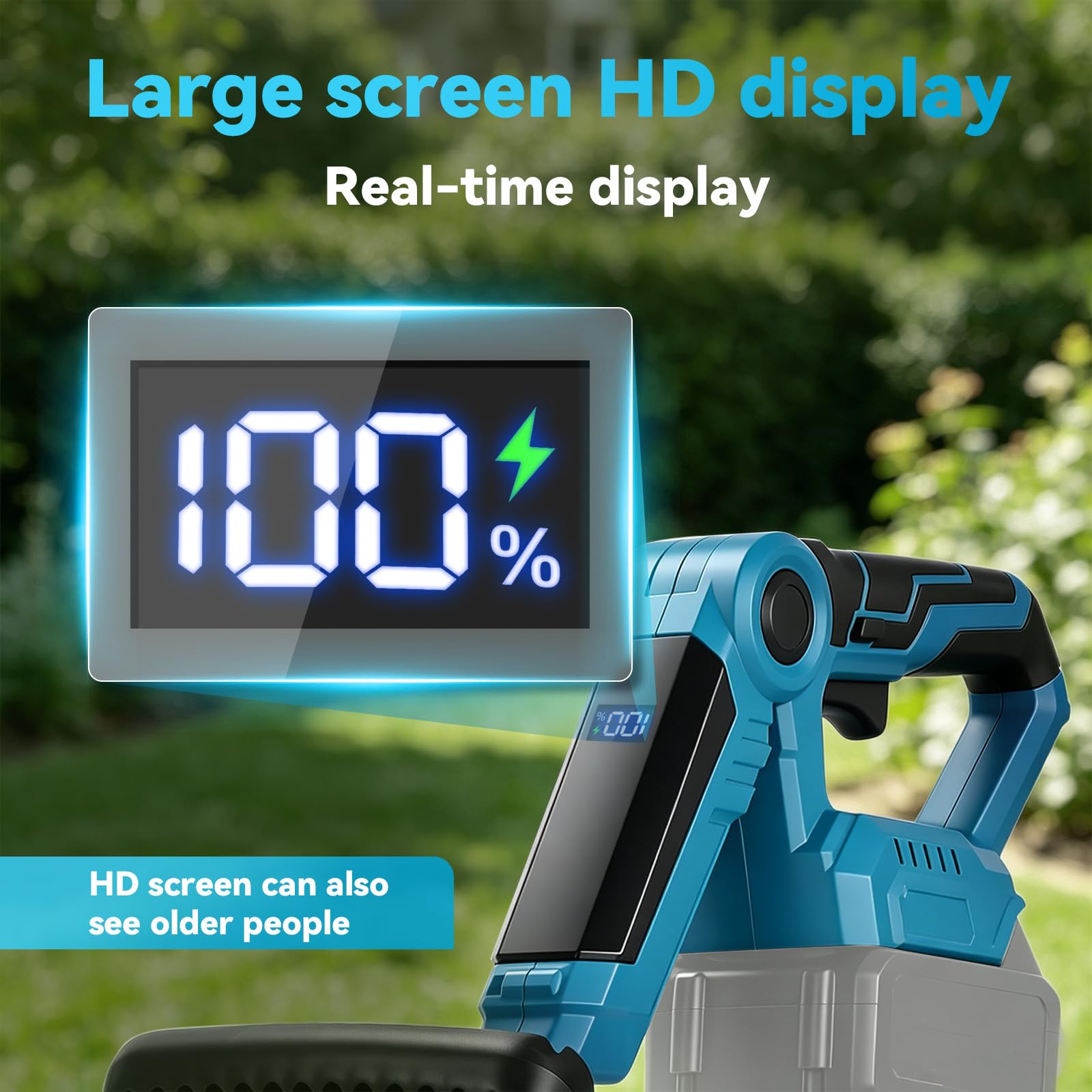 Desbrozadora con Ruedas Cortabordes Inalámbrica Compatible con Makita 18V | Motor sin Escobillas de 1300W, para Césped Jardín Patio