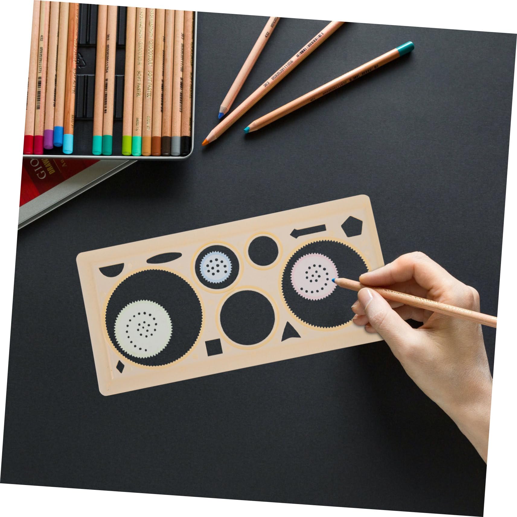 Operitacx 5 Ensembles Ensemble De Règles De Modèle De Dessin Multi Plantes Peinture Pochoirs Dessins Dirigeants Modèles De Peinture Géométrique Pochoirs De Dessin Plastique 10 Pièces * 5