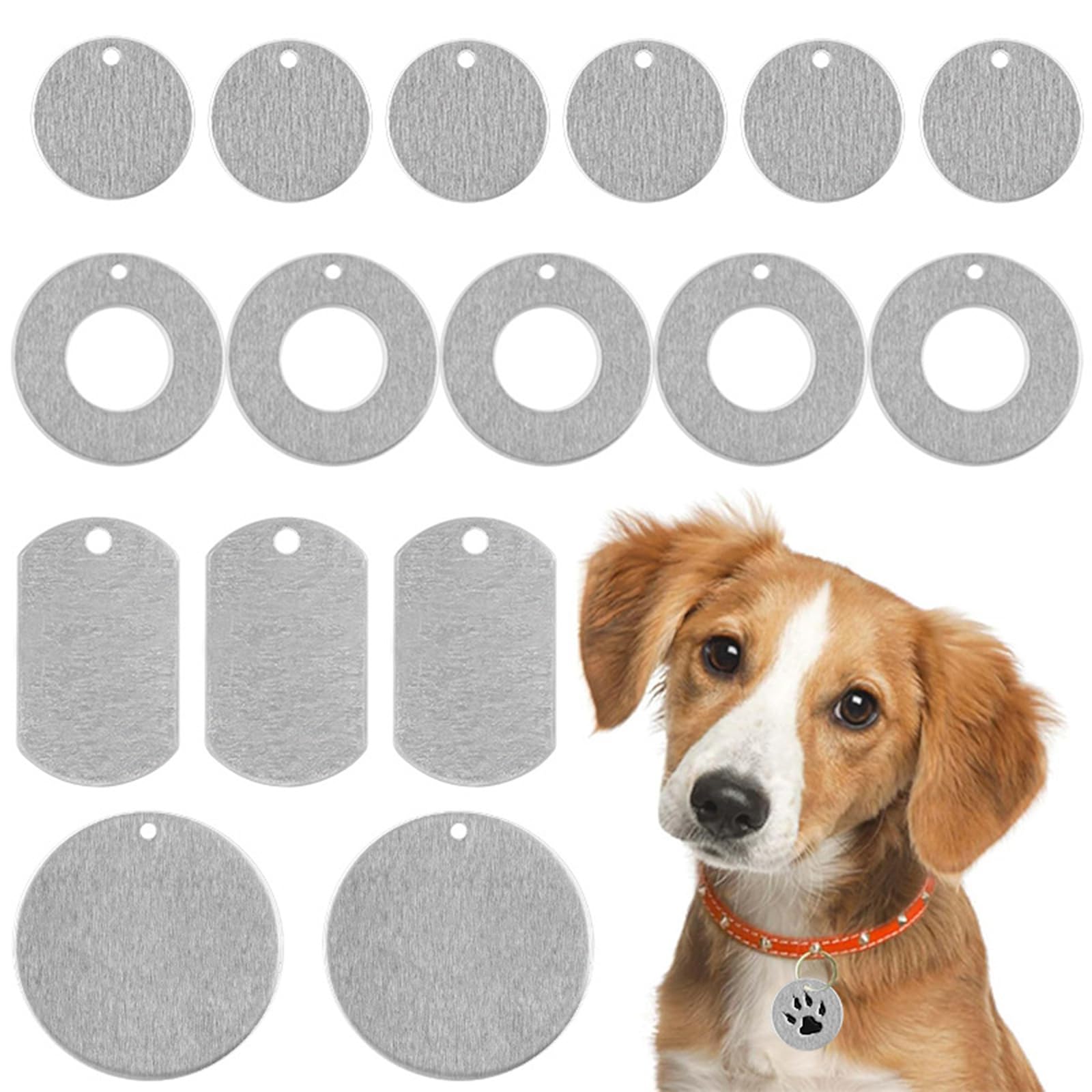 Lot de 100 étiquettes nominatives pour animal de compagnie, petite taille ronde 1