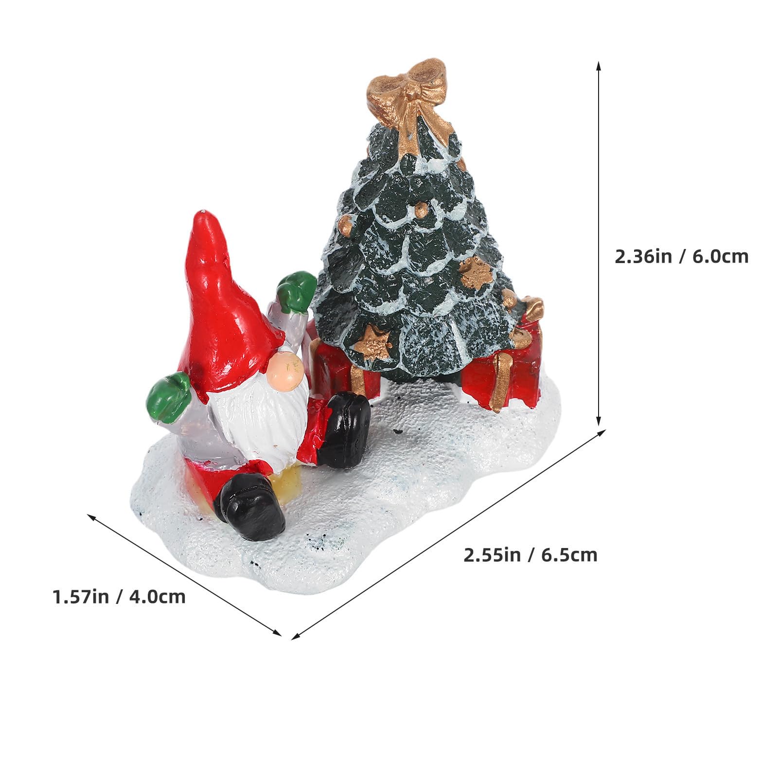 FRCOLOR 10 Pièces Père Noël en Résine Figurine de Noël pour Table, Sapin