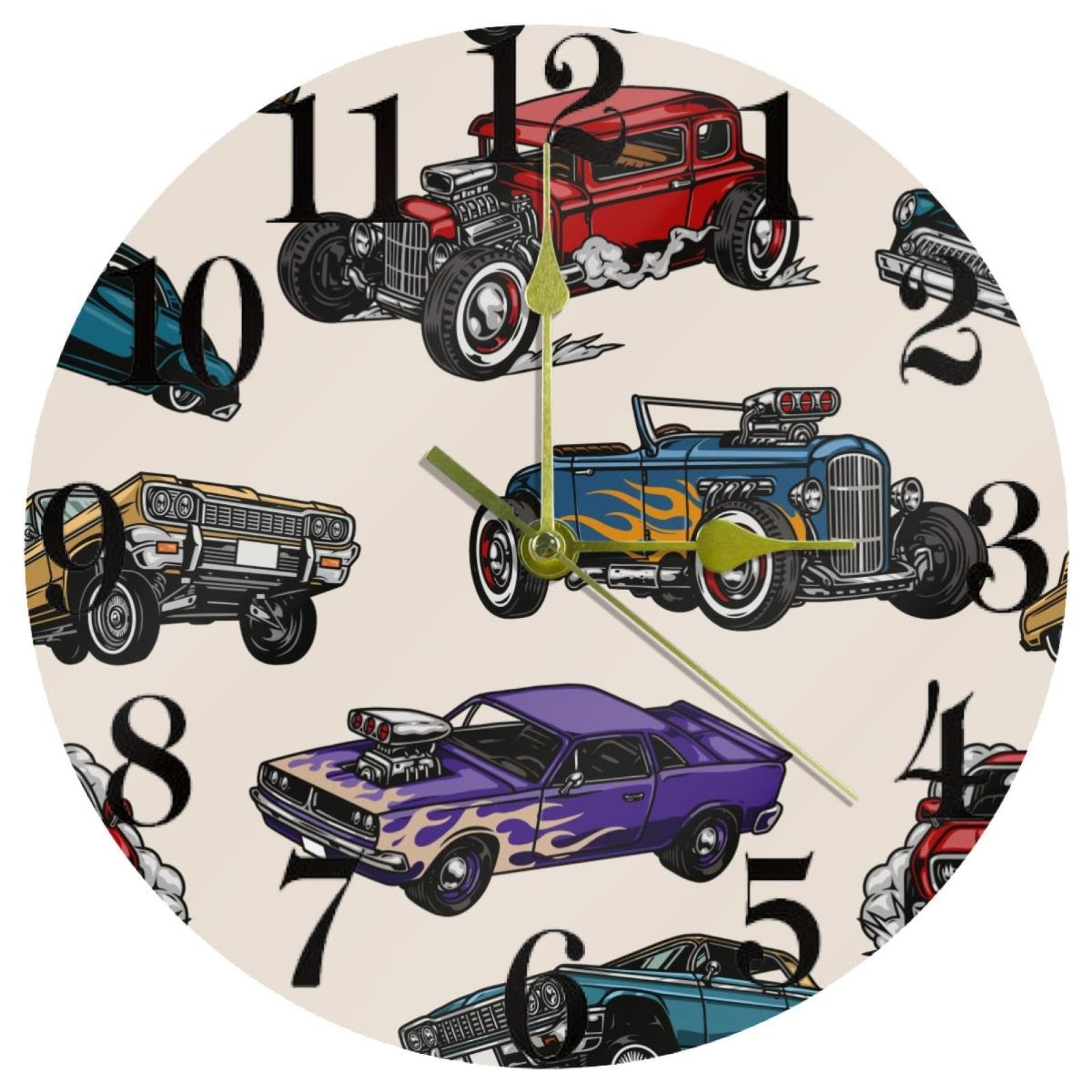 Horloge murale vintage américaine silencieuse pour bureau et cuisine