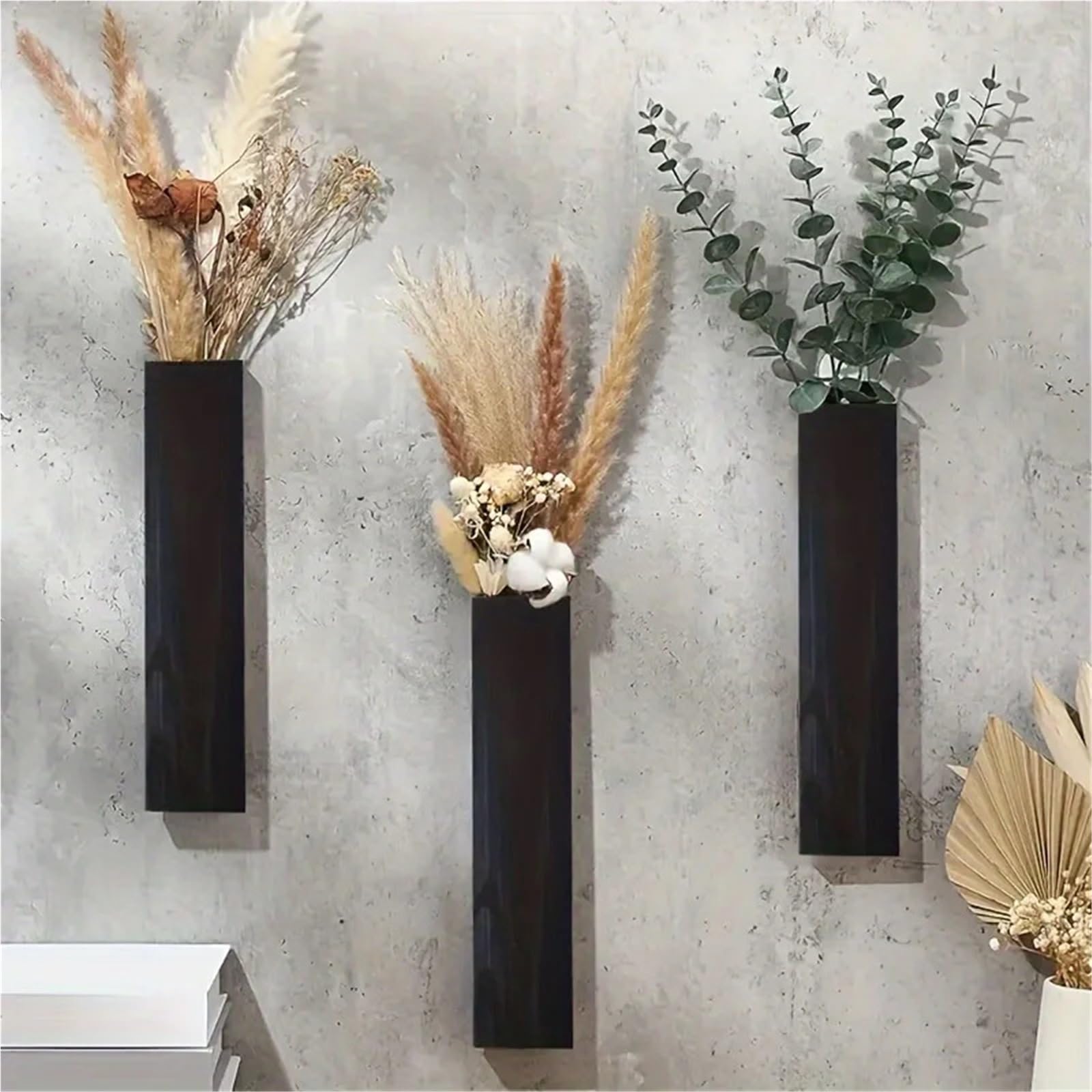Wandvase Rustikales Vasendekor aus Holz zur Wandmontage