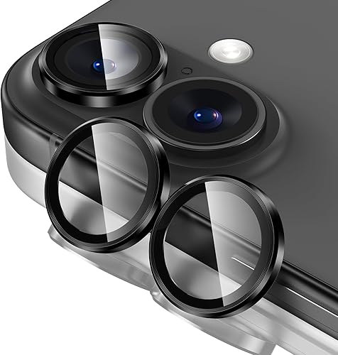 Miniatura 9 de Tensea Protector de lente de cámara para iPhone 17, cubierta de cámara de vidrio templado 9H protector de pantalla, transparente HD, anillo