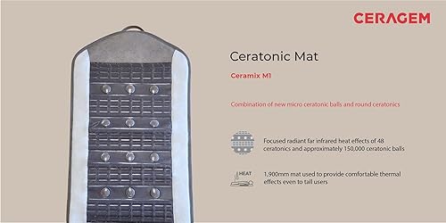 Miniatura 7 de CERATONIC MAT (Ceramix Ml)  Tapete portátil de terapia de calor infrarrojo lejano con microbolas ceratónicas para aliviar el dolor, mejorar el sueño