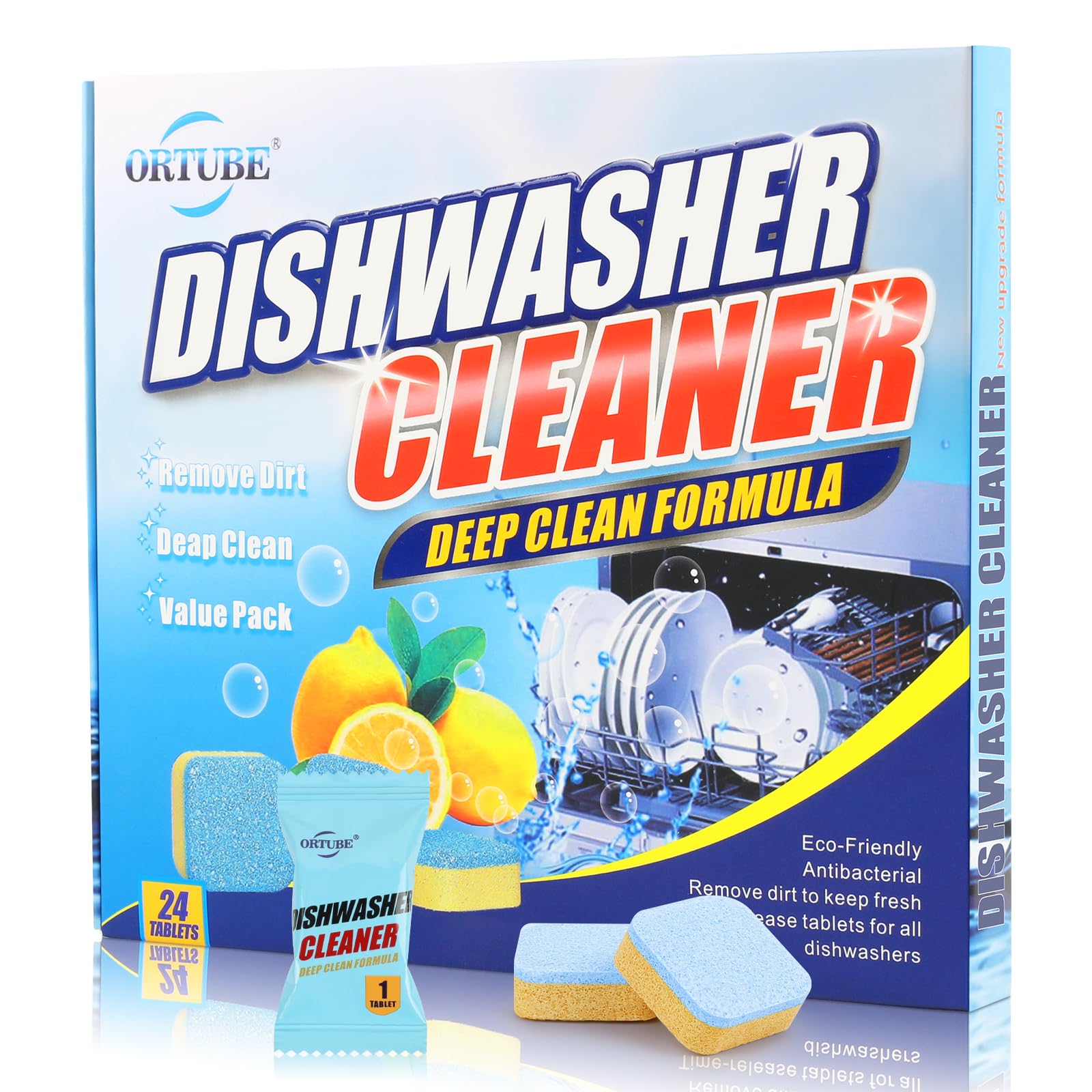 Dishwasher Cleaner And Freshener Tablets 24 Pack Deep