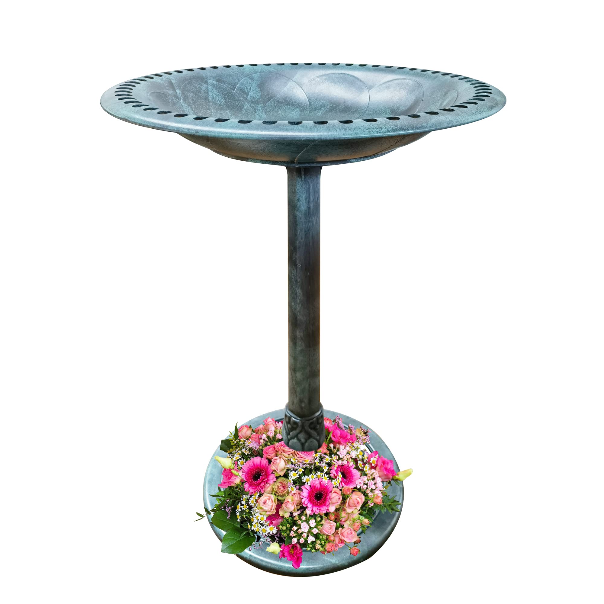 Pedestal Bird Bath with Planter