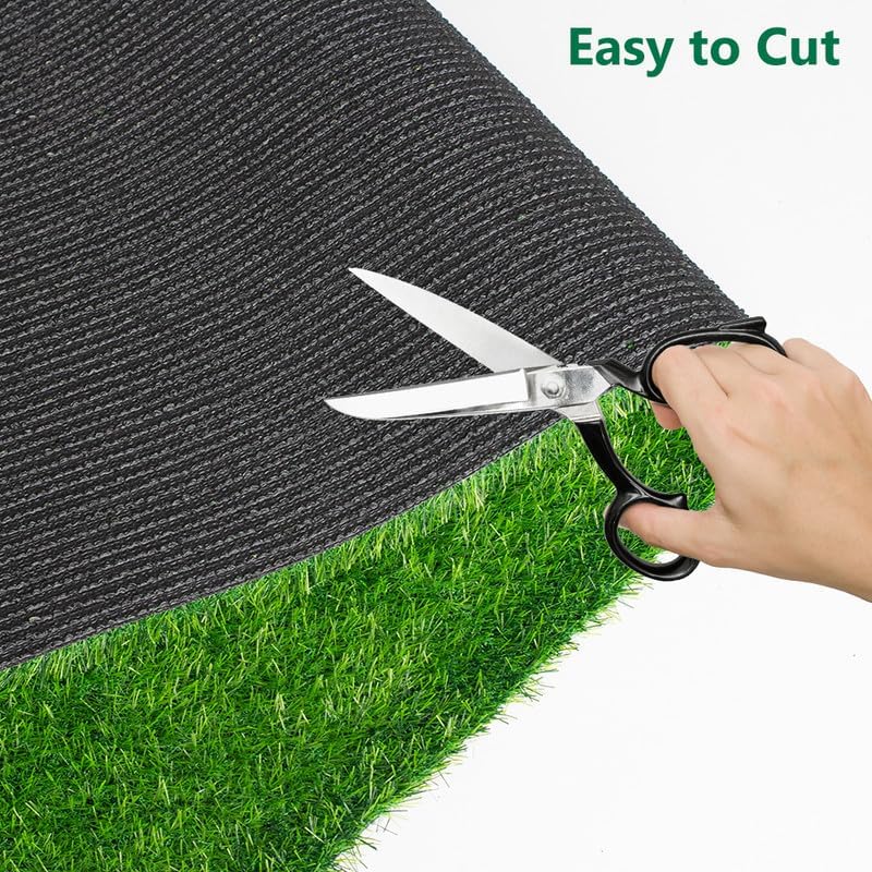 Luxurious Artificial Grass Turf Lawn Fake Grass 0.8 Inch Pile Height 3FTX18FT Realistic Synthetic Grass PU Backing Indoor/Outdoor Pet Faux Astro Rug Carpet for Garden Patio Balcony
